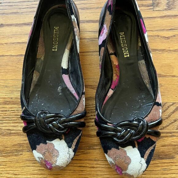 Missoni Shoes - Missoni Floral Velour Slip On Ballet Flats Shoes Made Italy Women US 6 EU 36.5